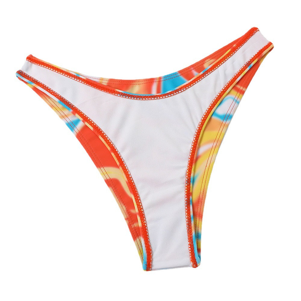 التجارة الخارجية الأوروبية والأمريكية ملابس السباحة النسائية انقسام أربع قطع تنورة التعادل صبغ الإضافية بيكيني ملابس السباحة