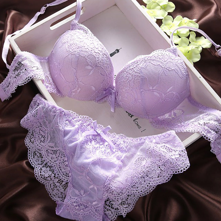 European and American Lace Ladies Underwear Bra Set