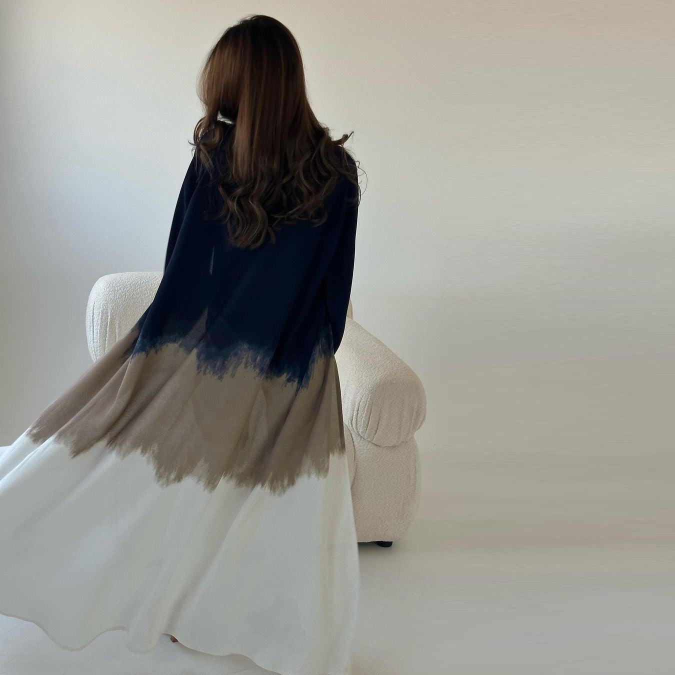 Middle East Muslim clothing fashion tie-dye cape summer new European and American cardigan dress abaya  style