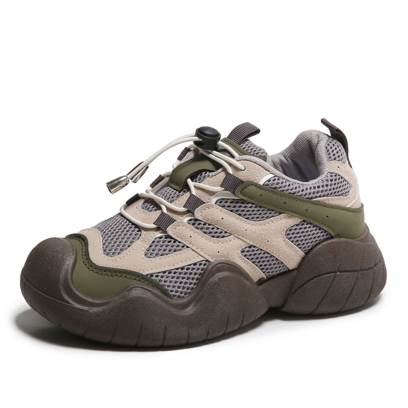 Casual Shoes Ladies Sports Shoes Outdoor Hiking Shoes Breathable  Lace-Up Women's Shoes
