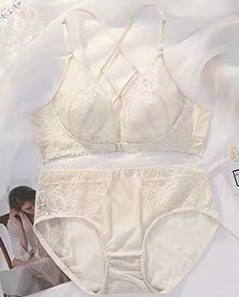 Front buckle underwear women's  rabbit ears big breasts show small summer small breasts gather breasts sexy  desire suit