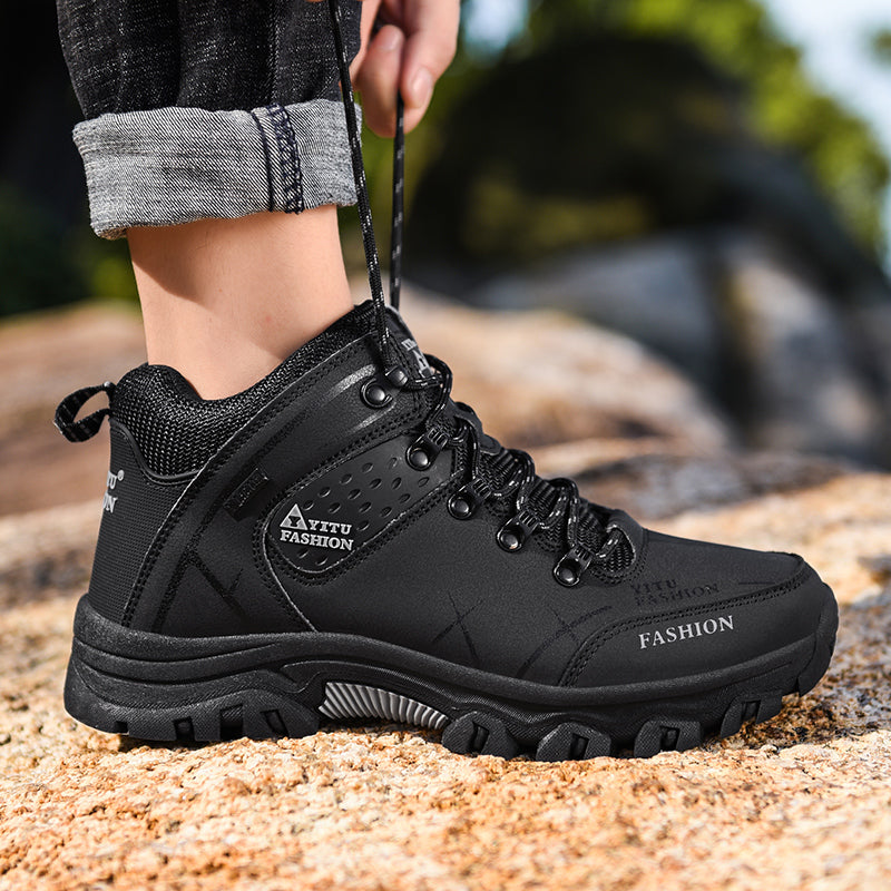 Men Hiking Shoes  -top Waterproof Hiking Shoes Outdoor Trekking Shoes Men Sports Shoes Climbing Shoes Antiskid Wear-resistant  Soles Large size 39