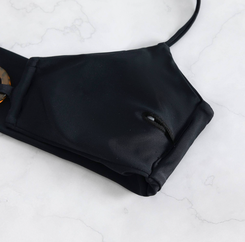 New bikini splicing swimsuit European and American plus size ladies split swimsuit