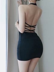 Ladies Fashion Homewear Tight Halter Nightdress JJX1284YML