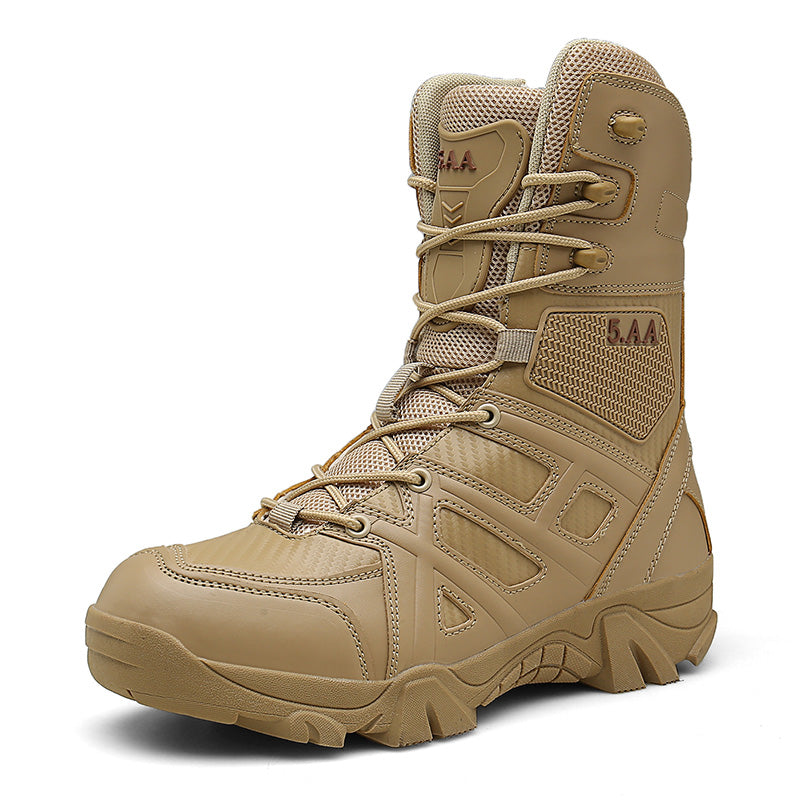 Top desert tactical boots combat boots comfortable hiking shoes large size military boots men's boots