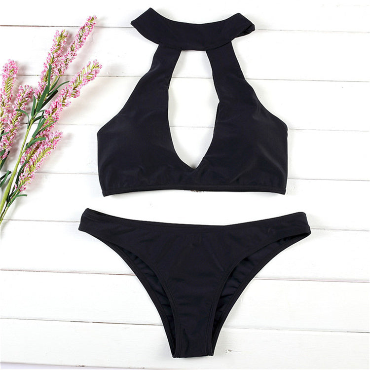 New Black Cutout Swimsuit Bikini