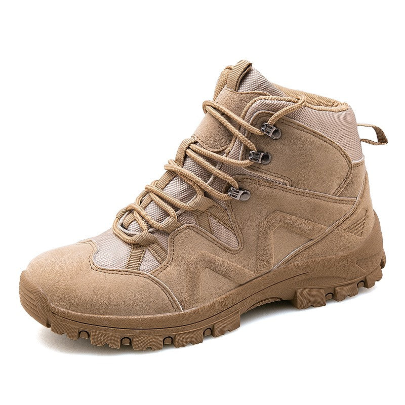 Autumn and winter large size men's shoes new special forces combat boots men's mid-cut military boots tactical boots spring training military shoes