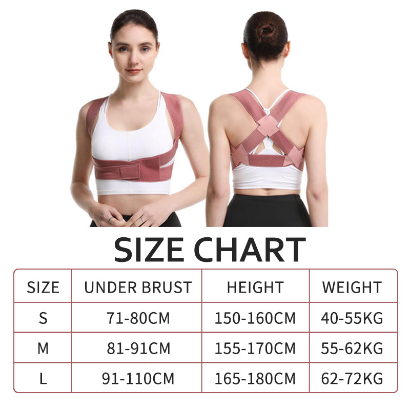 Posture Corrector Adjustable Back Brace Shoulder Lumbar Support Belt For Adult Unisex