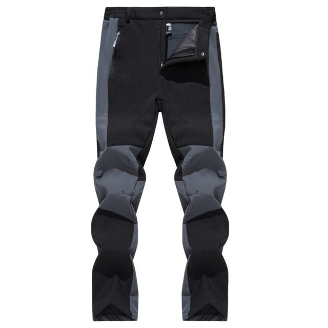 Autumn Winter Hiking Pants for Men Outdoor Workwear Men Clothing Color Stitching Climbing Pantalon Warm Windproof Men's Pants