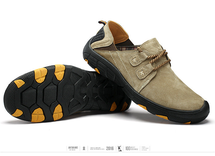 Spring and Autumn Extra Large Men's Shoes 45 Outdoor Leisure 46 Leather Hiking Shoes Men 47 Lazy Pedal Shoes 48