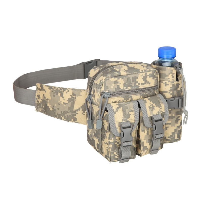 Tactical Men's Waist Bag Nylon Hiking Mountaineering Water Bottle Mobile Phone Bag Outdoor Sports Military Hunting Mountaineering Camping Waist Bag