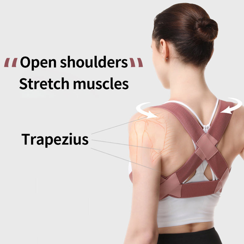 Posture Corrector Adjustable Back Brace Shoulder Lumbar Support Belt For Adult Unisex