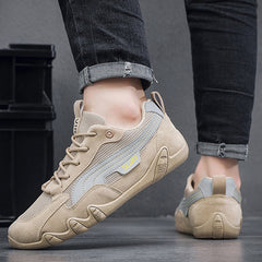 Summer and autumn new fashion breathable construction site work men's shoes  wear-resistant sports casual board shoes men's hiking shoes