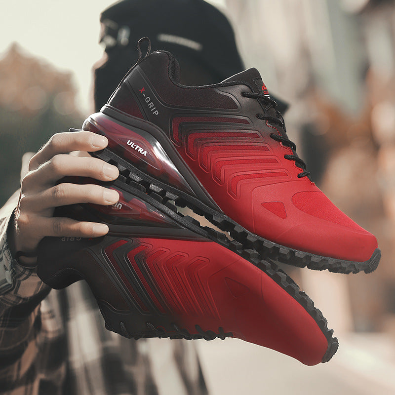 Outdoor running shoes spring and autumn large size air cushion men's shoes outdoor hiking shoes trail running shoes hiking shoes.