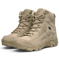Large Boots Men's special forces Tactical Military Boots Men's outdoor waterproof mountaineering shoes antiskid  top desert boots  boots