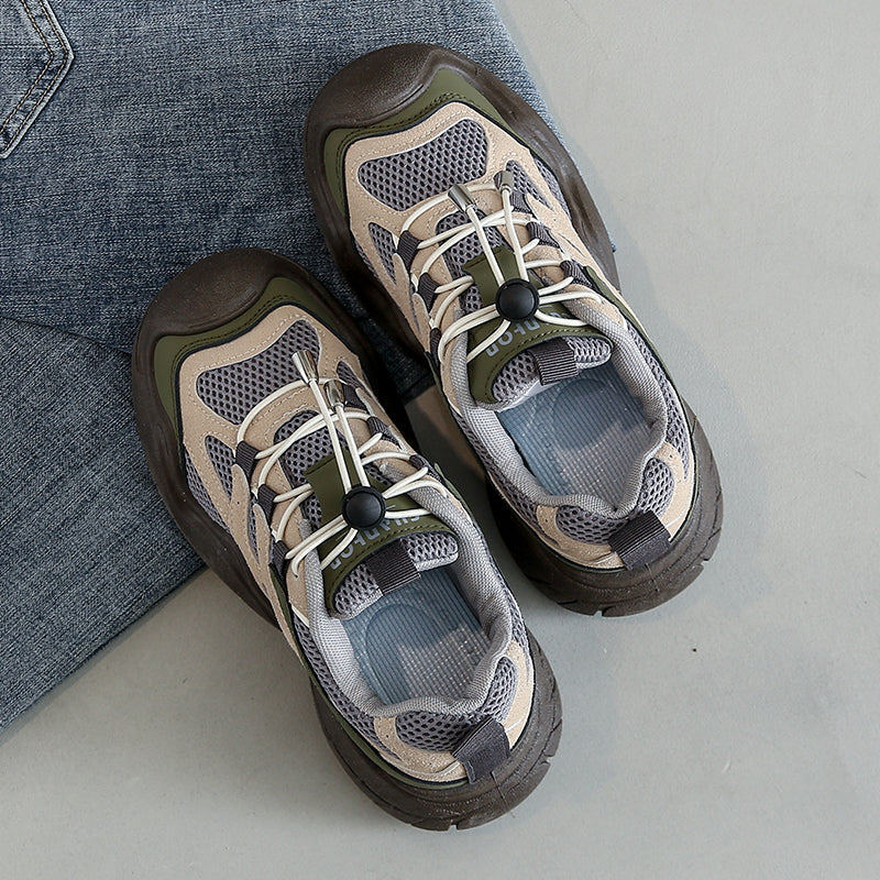 Casual Shoes Ladies Sports Shoes Outdoor Hiking Shoes Breathable  Lace-Up Women's Shoes