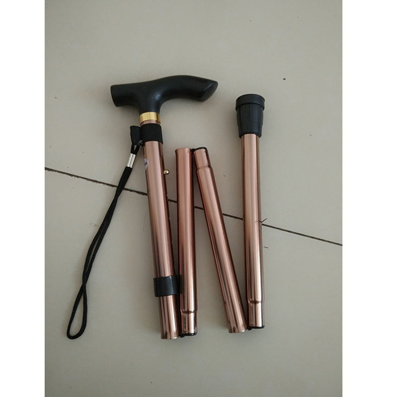 Outdoor Hiking Camping Mountaineering Poles Walking Stick Telescopic Baton Trekking Poles Folding Cane Crutches Pole Unisex