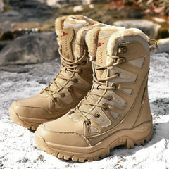 Men Boots Autumn Winter Snow Boots Plus Velvet Warm Boot Men Cotton Boots  -top Casual Outdoor Boots Lovers Hiking Travel Shoes  Size 36-46