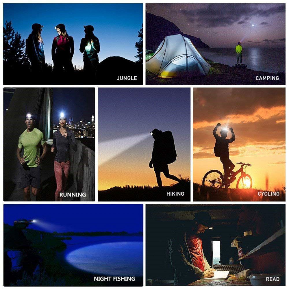 T6 Outdoor Camping LED Aircraft Light Tent Searchlight Fishing Hiking Headlight