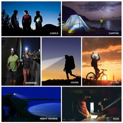 T6 Outdoor Camping LED Aircraft Light Tent Searchlight Fishing Hiking Headlight