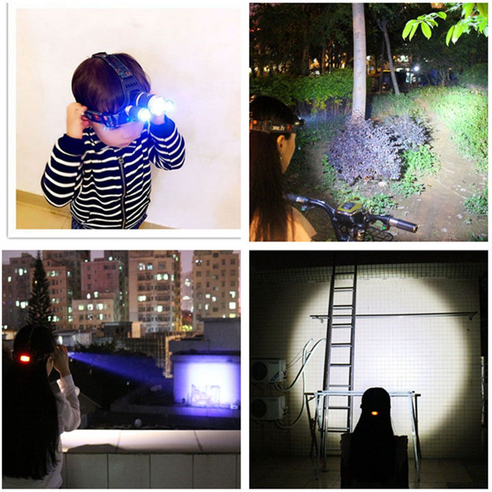 T6 Outdoor Camping LED Aircraft Light Tent Searchlight Fishing Hiking Headlight