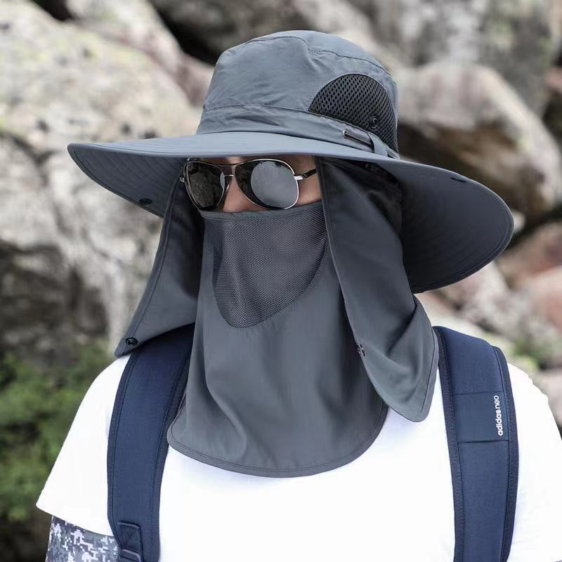 Wide Brim Boonie Sun Hat Summer Outdoor Sport Fishing Hiking Bucket Hat Sun Protection Wide Brim Hat Breathable Sunshade Hat