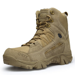 Large Boots Men's special forces Tactical Military Boots Men's outdoor waterproof mountaineering shoes antiskid  top desert boots  boots