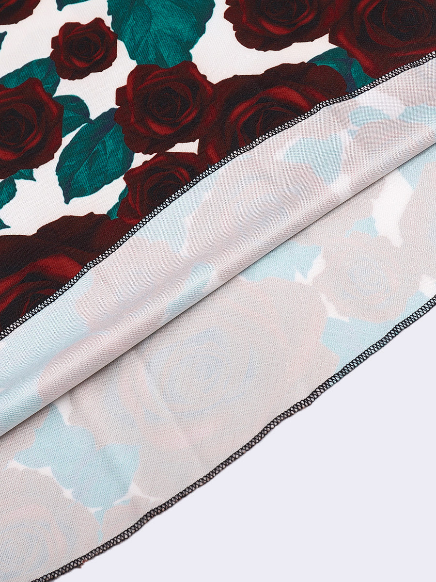 Vintage Print  Slip Dress