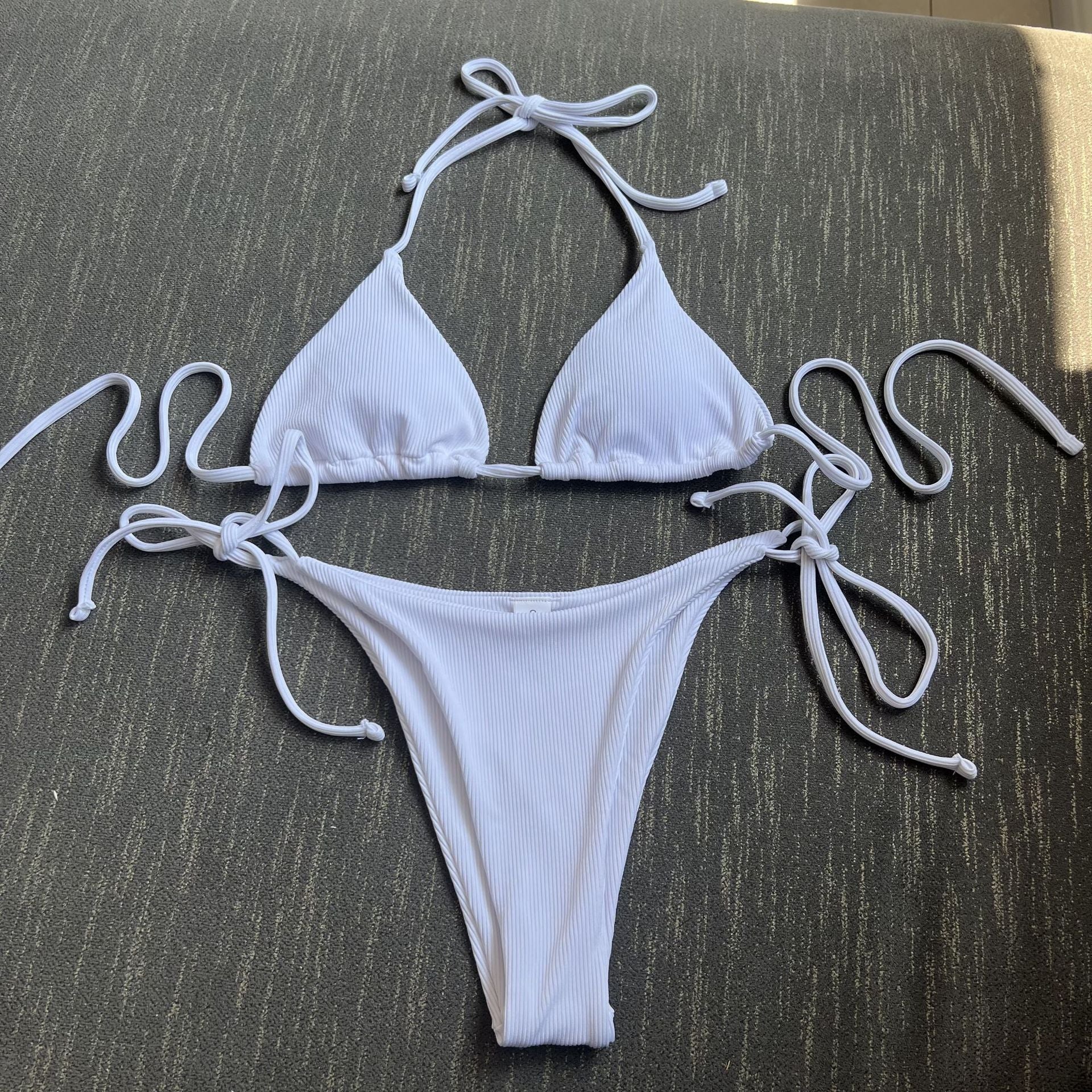 2023 new sexy three-point small pit strip split swimsuit