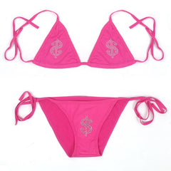 European and American ins style hot drill bikini adjustable swimming underwear