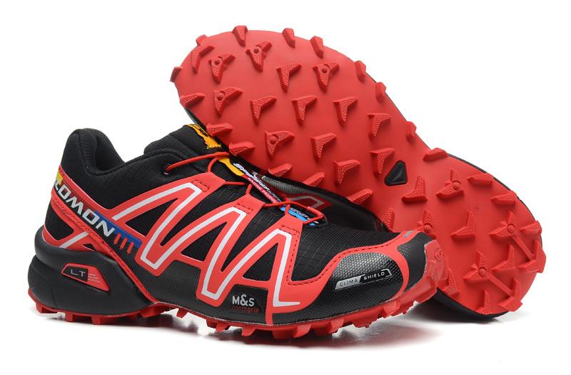 Black, red and white Salomon outdoor casual retro Speed Cross III  surface hiking sneakers men's hiking shoes 40-46
