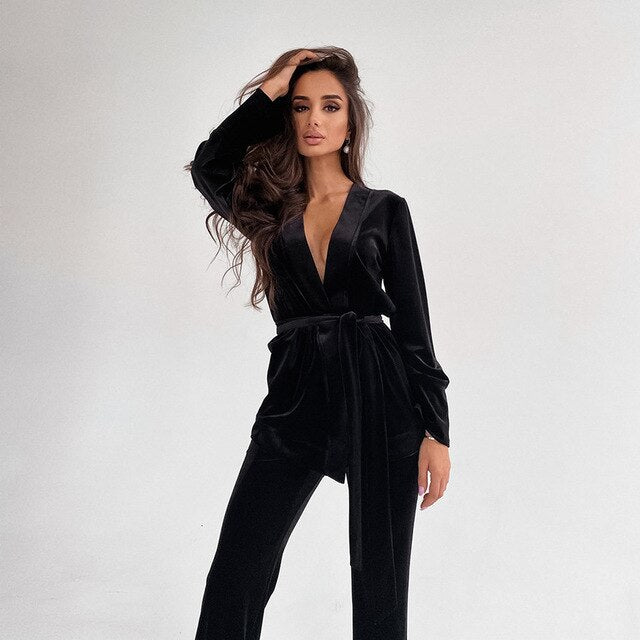 Women's Nightgown Robe Sets Solid Color Trouser Suits Velvet Bathrobe For Women Velour Nightwear Warm Robes Set Woman 2 Pieces