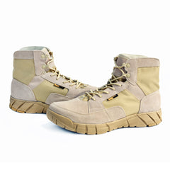 Outdoor leather hiking boots men's waterproof  sports lightweight  -cut cross-country tactical hiking desert military shoes