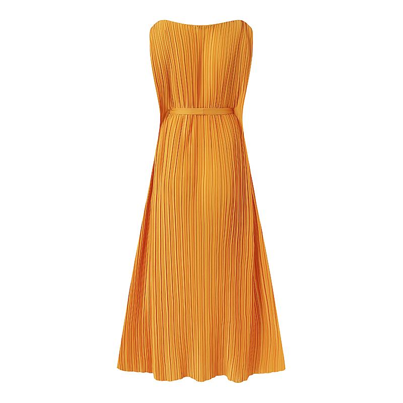 ZANZEA Women Elegant Dresses Solid O-Neck Sleeveless Vintage Pleated design Dress Fashion Holiday Casual Loose Ladies Vestido Plus Size