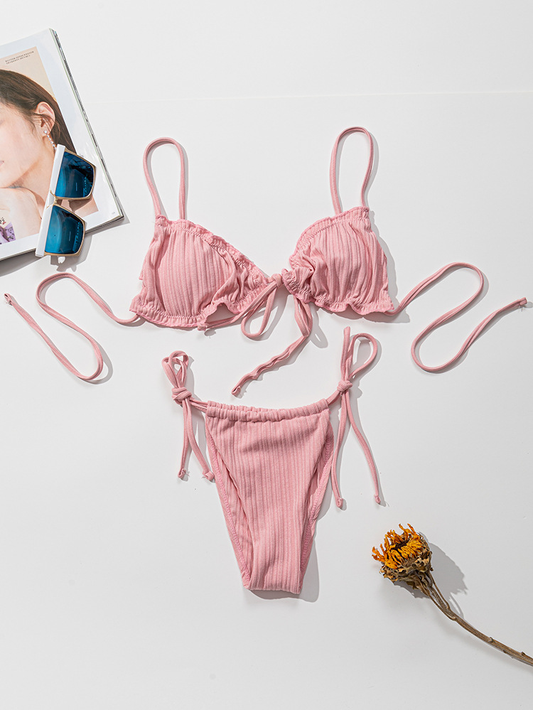 Dakeng strip strap split swimsuit swimsuit European and American new bikini