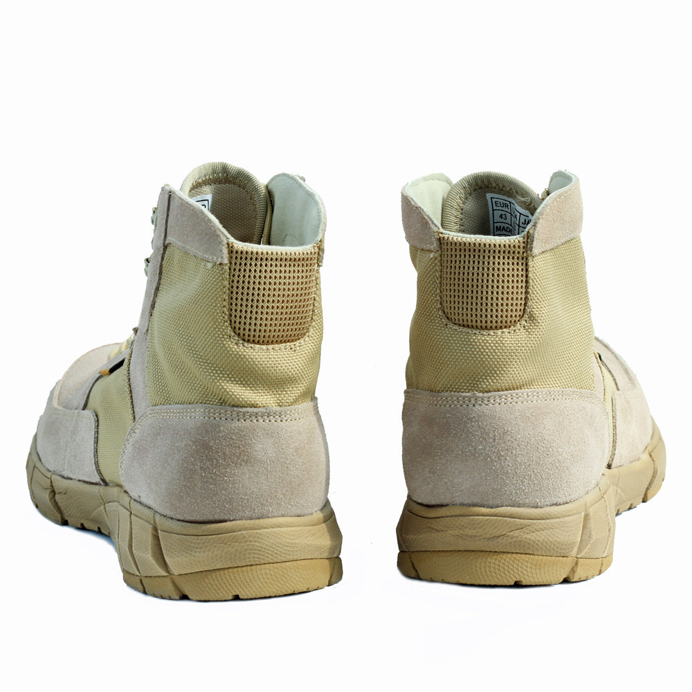 Outdoor leather hiking boots men's waterproof  sports lightweight  -cut cross-country tactical hiking desert military shoes