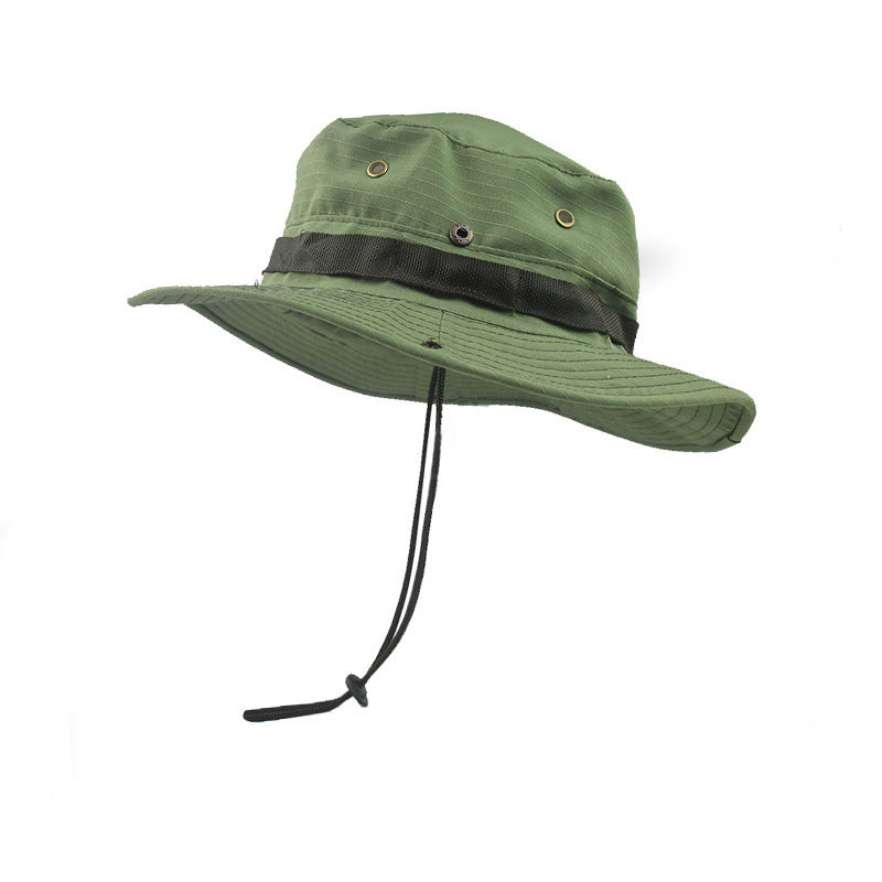 Summer Men Bucket Hat Outdoor UV Protection Wide Brim Panama Hat Hunting Hiking Fishing Hat Mesh Fisherman Hat Beach Sunscreen Cap