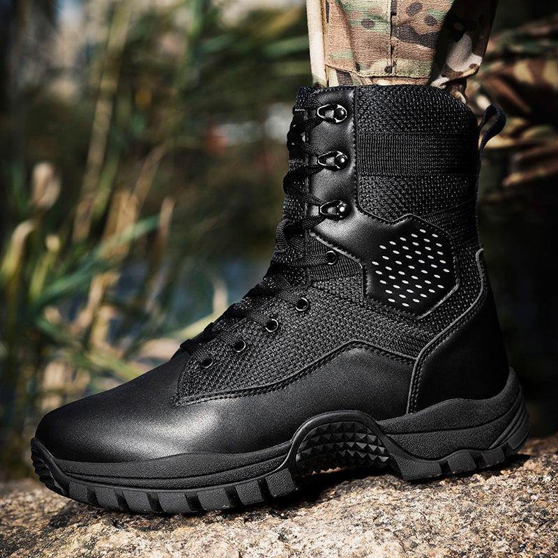 Men's high-top military outdoor mountain desert combat non-slip wear-resistant casual men's boots large size 39-47