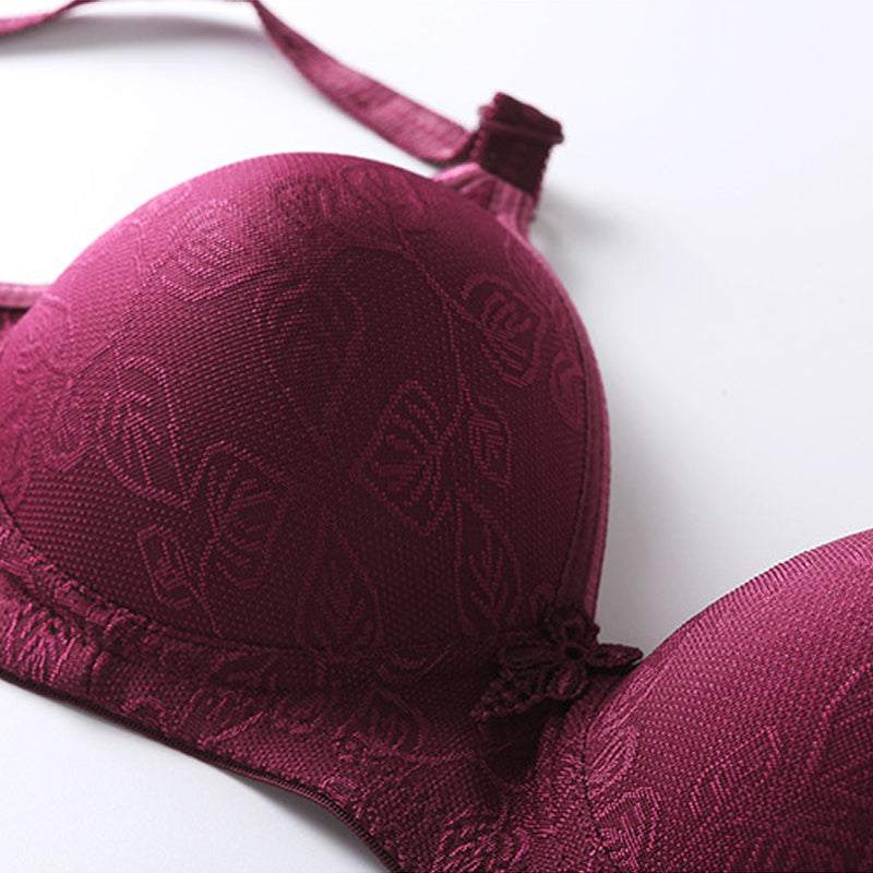 Ladies Push Up Bra  Cotton Soft and Comfortable Thin Mould Cup Breast Enhancement Underwear