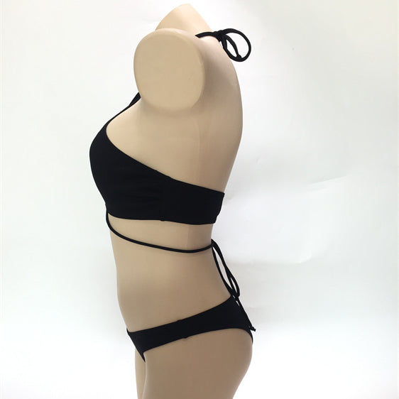 Sea Voice Swimwear Cross-border European Sexy Bikini Split Four-piece Swimsuit Women's New Bikini with Sunscreen Sleeves