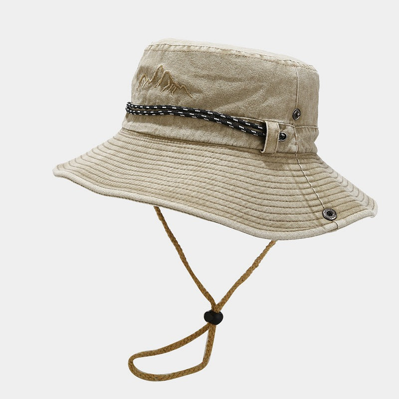 Cotton Boonie Hat Women Men Summer Sun Hats Men Bob Panama Caps Fishing Hats Vintage Washed Cotton Beach Hat Outdoor sports hiking hat