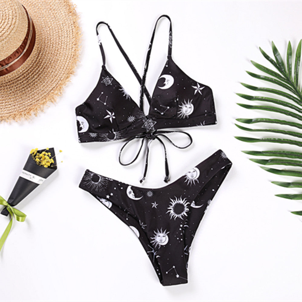 Swimwear sunflower new swimsuit bikini
