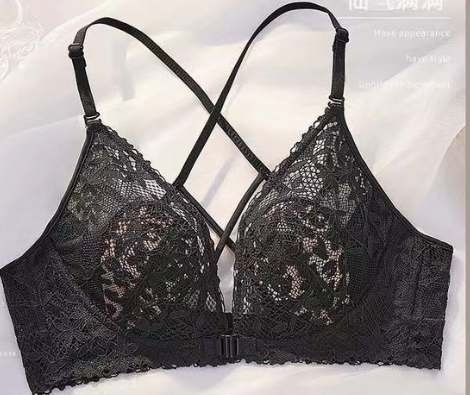 Front buckle underwear women's  rabbit ears big breasts show small summer small breasts gather breasts sexy  desire suit