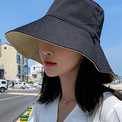 Women's Wide brim sun Visor Visor Foldable hat spring and summer 50+ Protection Travel Hiking Fishing hat ww