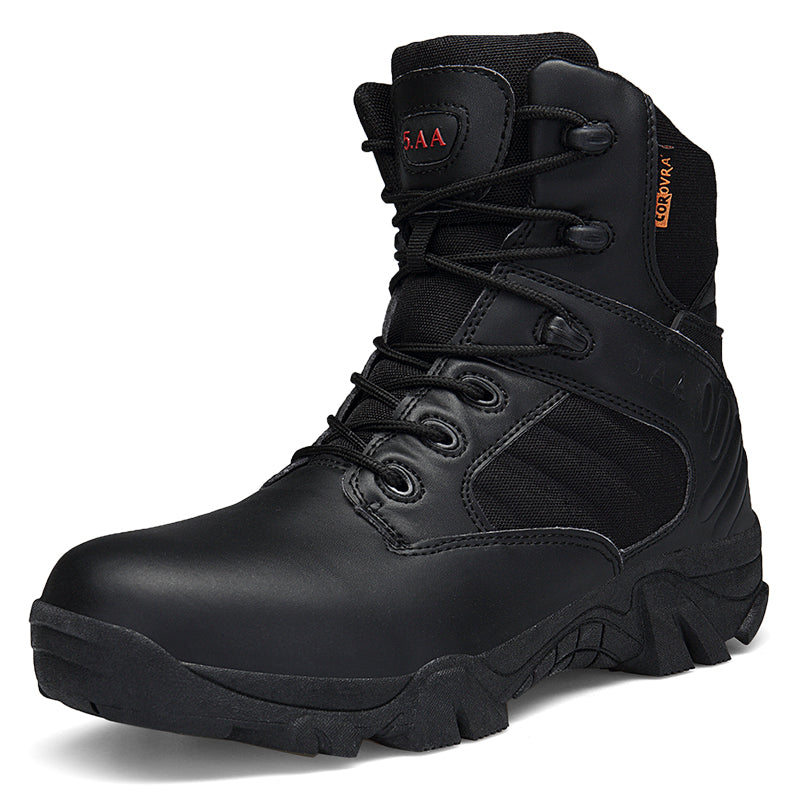 New outdoor military boots comfortable hiking shoes large size men's shoes men's round head breathable  -top desert tactical boots combat boots hik