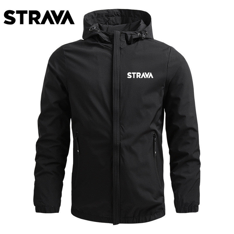 STRAVA Spring Autumn Windproof Cycling Jacket Men Breathable Hooded Blazer Hiking Waterproof Wear Scratch Resistant Riding Jacket Coats