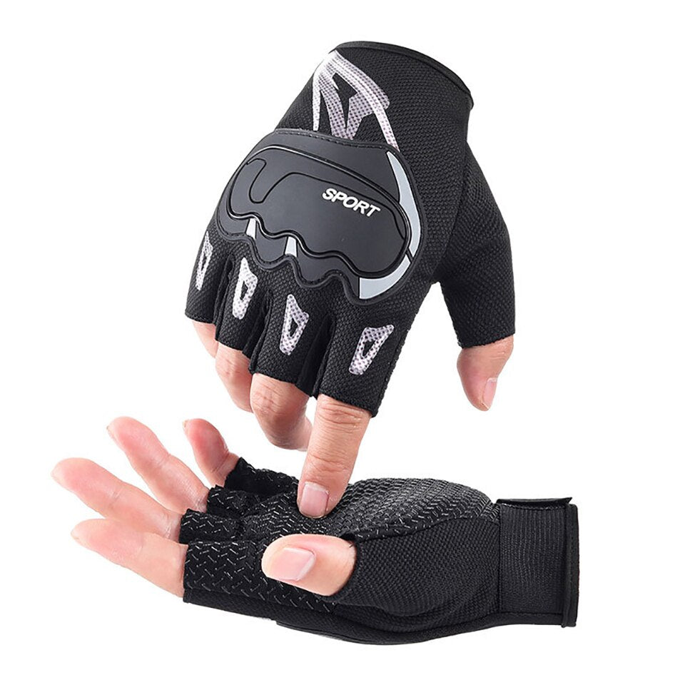 ycling Half Finger Gloves High Elastic Anti-slip Breathable Shockproof Outdoor Fishing Running Hiking Sports Gloves