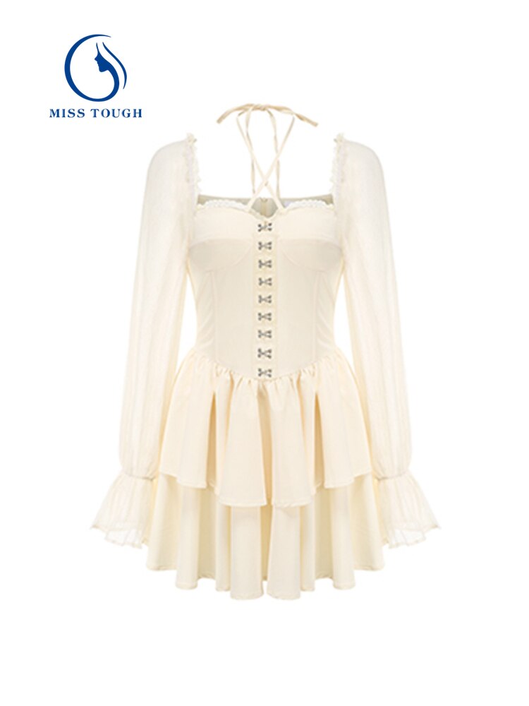 فساتين صيفية للنساء 2022 فستان حفلات بأكمام طويلة أنيق وأنيق تصميم نسائي بوهو للشاطئ فستان قطعة واحدة كوري أنيق غير رسمي