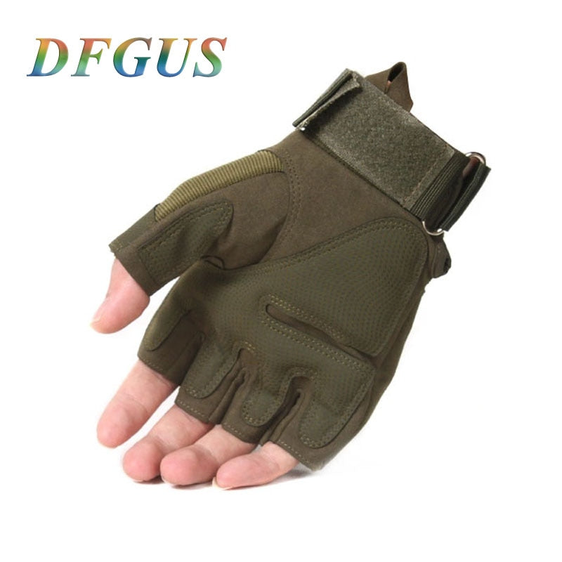 Tactical Gloves Outdoor Sports Half-finger Military Combat  Carbon Fiber Shell Tactical Gloves