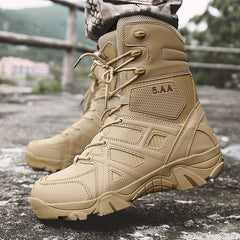 Military fans high-top tactical boots outdoor camping hiking boots men